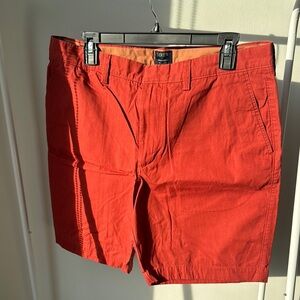 J. Crew Men's Grammercy Red Flat Front Shorts